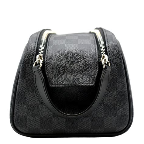 louis vuitton dopp kit damier graphite toilet pouch black|louis vuitton toilet bag.